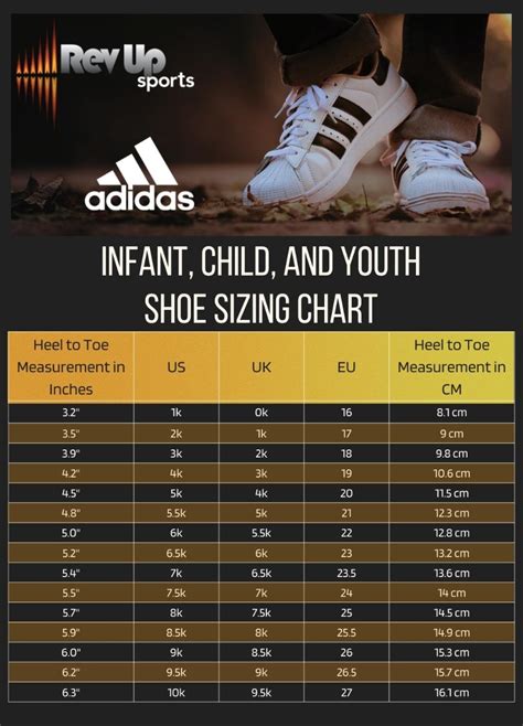 adidas youth size conversion chart.